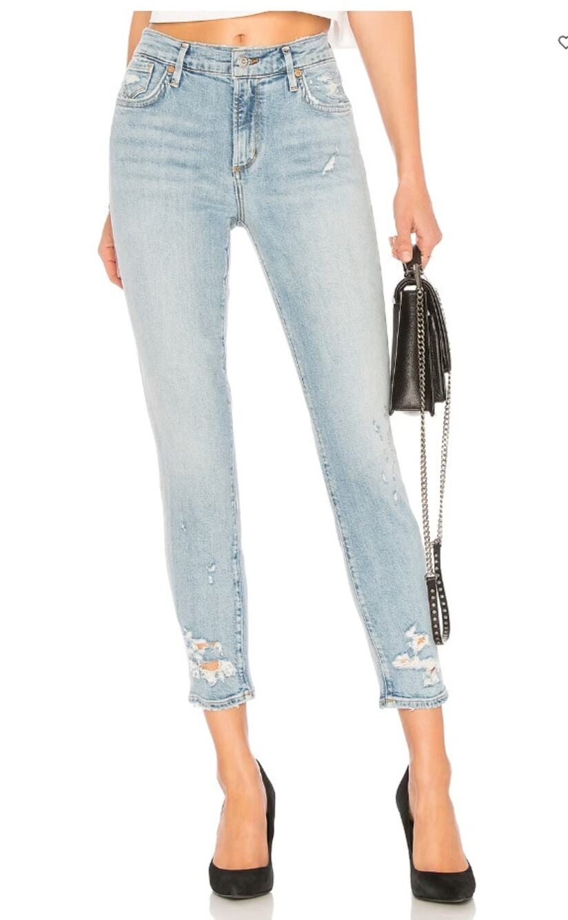 AGOLDE Sophie Crop Denim Jean Vertigo Wash // 26